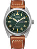 Citizen BM8560-11XE Green Dial Brown Leather Unisex Watch