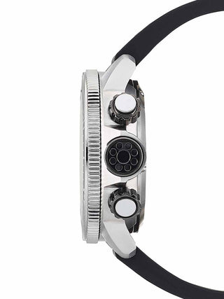Angle shot of Citizen BN2036-14E Black Silicone Unisex Watch on white background