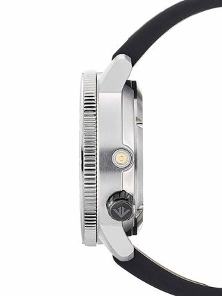 Angle shot of Citizen BN2036-14E Black Silicone Unisex Watch on white background