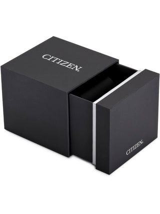 Angle shot of Citizen CB0010-88E Black Dial Silver Stainless Steel Unisex Watch on white background