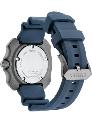 Angle shot of Citizen BN0227-09L Blue Unisex Watch on white background