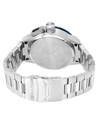 Angle shot of TW Steel CS111 Blue Dial Silver Stainless Steel Unisex Watch on white background