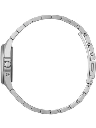 Angle shot of Citizen EC1180-81L Blue Dial Silver Stainless Steel Womens Watch on white background
