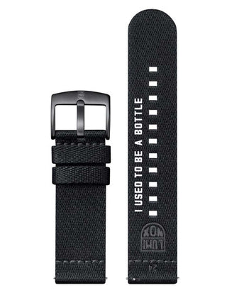 Angle shot of Luminox XB.3722.ECO Black Textile Unisex Watch on white background