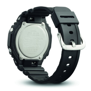 Angle shot of Casio G-Shock Chronograph GA-2100-1AER Black Resin Mens Watch on white background