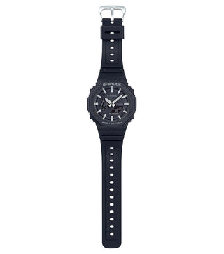 Angle shot of Casio G-Shock Chronograph GA-2100-1AER Black Resin Mens Watch on white background