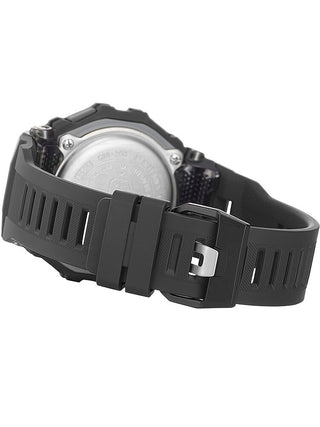 Angle shot of Casio G-Shock GBD-200-1ER Black Resin Mens Watch on white background