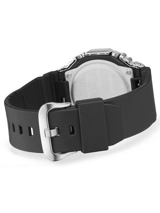 Angle shot of Casio G-Steel Tough Solar Bluetooth® Green Dial GBM-2100A-1A3ER Green Dial Black Plastic Unisex Watch on white background