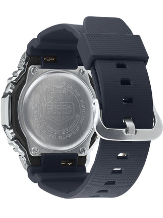 Angle shot of Casio G-Shock GM-2100-1AER Grey Dial Black Resin Mens Watch on white background