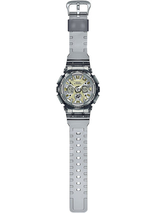 Angle shot of Casio G-Shock GMA-S120GS-8AER Grey Resin Unisex Watch on white background