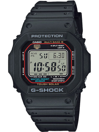 Front view of Casio G-Shock GW-M5610U-1ER Black Resin Mens Watch on white background