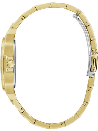 Angle shot of Guess GW0472L2 Gold Stainless Steel Womens Watch on white background