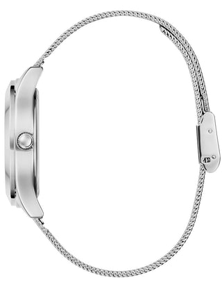 Angle shot of Guess GW0835L1 Silver Stainless Steel Womens Watch on white background