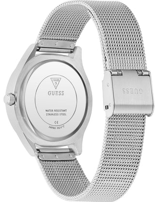 Angle shot of Guess GW0835L1 Silver Stainless Steel Womens Watch on white background