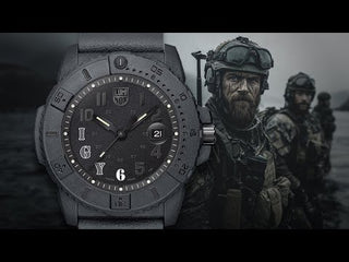 Angle shot of Luminox XS.3611.IGY6.NSF Black Silicone Unisex Watch on white background