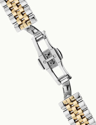 Angle shot of Ingersoll 1892 I00414 Silver Dial Gold Stainless Steel Unisex Watch on white background