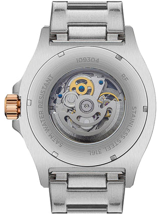 Angle shot of Ingersoll 1892 I09304 Silver Dial Rose Gold Stainless Steel Unisex Watch on white background