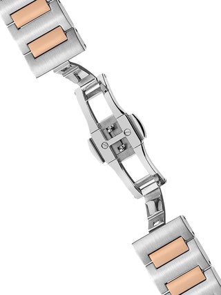 Angle shot of Ingersoll 1892 I09304 Silver Dial Rose Gold Stainless Steel Unisex Watch on white background