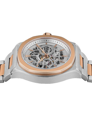 Angle shot of Ingersoll 1892 I09304 Silver Dial Rose Gold Stainless Steel Unisex Watch on white background