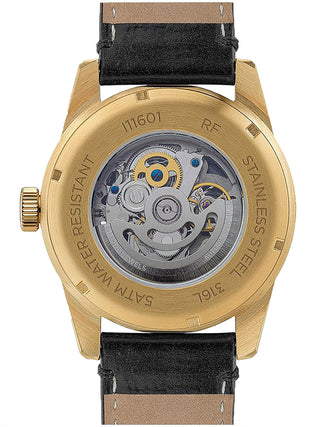 Angle shot of Ingersoll 1892 I11601 Black Leather Unisex Watch on white background