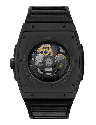 Angle shot of Ingersoll 1892 I12307 Black Silicone Unisex Watch on white background