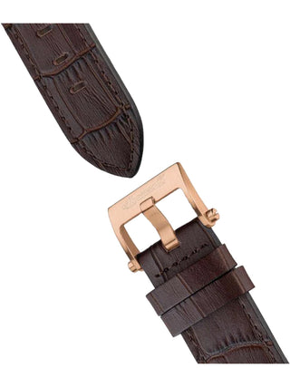 Angle shot of Ingersoll 1892 I12505 Black Dial Brown Leather Unisex Watch on white background