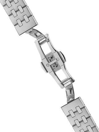 Angle shot of Ingersoll 1892 I12901 Black Dial Silver Stainless Steel Unisex Watch on white background