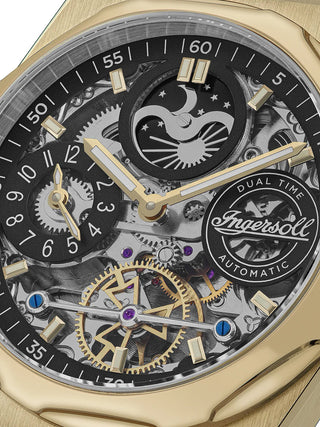 Angle shot of Ingersoll 1892 I12907 Black Silicone Unisex Watch on white background