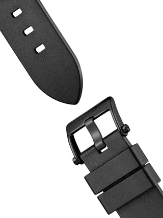 Angle shot of Ingersoll 1892 I12908 Black Silicone Unisex Watch on white background