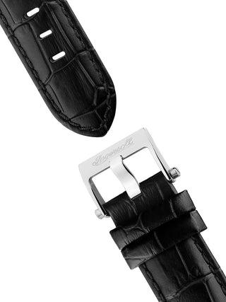 Angle shot of Ingersoll 1892 I13103 Grey Dial Black Leather Unisex Watch on white background