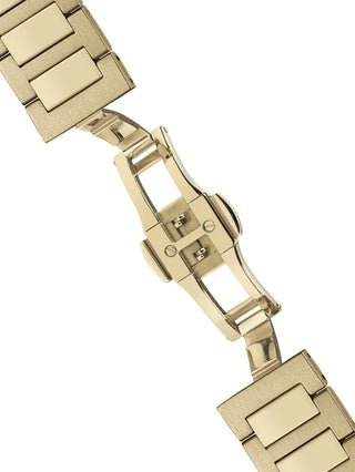 Angle shot of Ingersoll 1892 I15001 Black Dial Gold Stainless Steel Unisex Watch on white background