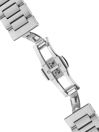 Angle shot of Ingersoll 1892 I15203 Black Dial Silver Stainless Steel Unisex Watch on white background