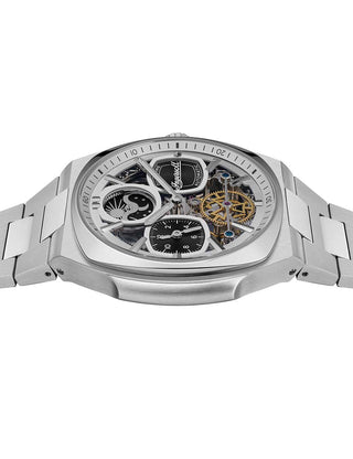 Angle shot of Ingersoll 1892 I15802 Black Dial Silver Stainless Steel Unisex Watch on white background