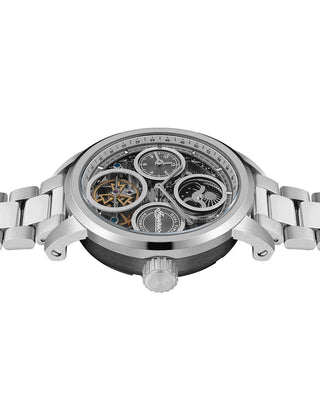 Angle shot of Ingersoll 1892 I16002 Silver Stainless Steel Unisex Watch on white background