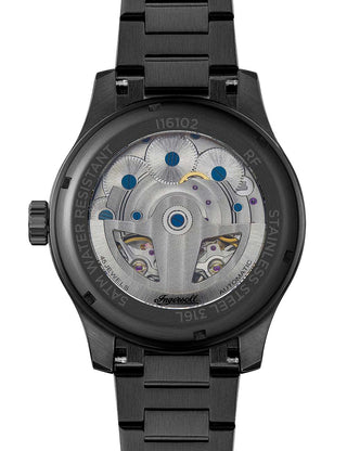 Angle shot of Ingersoll 1892 I16102 Black Stainless Steel Unisex Watch on white background