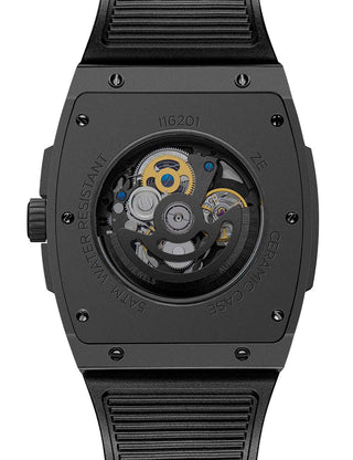Angle shot of Ingersoll 1892 I16201 Black Silicone Unisex Watch on white background
