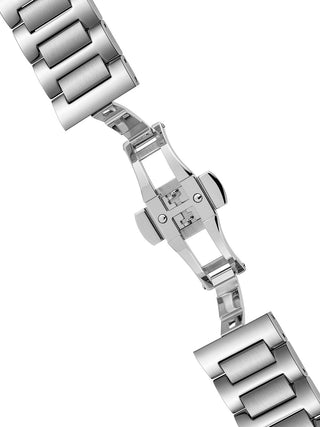 Angle shot of Ingersoll 1892 I16701 Black Dial Silver Stainless Steel Unisex Watch on white background
