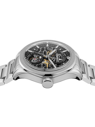 Angle shot of Ingersoll 1892 I16701 Black Dial Silver Stainless Steel Unisex Watch on white background