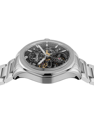 Angle shot of Ingersoll 1892 I16701 Black Dial Silver Stainless Steel Unisex Watch on white background