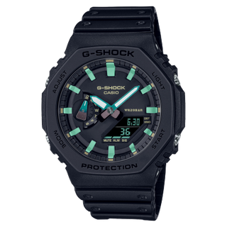 Front view of Casio G-Shock GA-2100RC-1A Mens Watch on white background