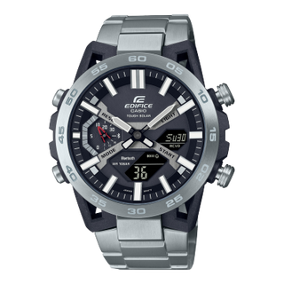 Front view of Casio Edifice ECB-2000D-1A Mens Watch on white background