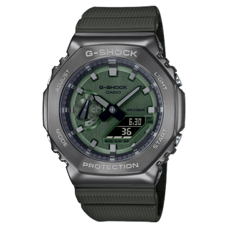 Front view of Casio G-Shock GM-2100B-3A Mens Watch on white background