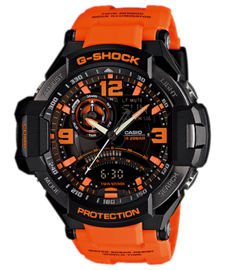 Front view of Casio G-Shock GA-1000-4A Mens Watch on white background