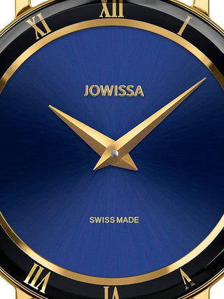 Angle shot of Jowissa J2.271.M Blue Leather Womens Watch on white background