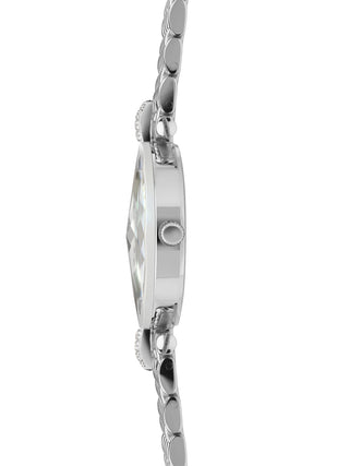 Angle shot of Jowissa J5.636.M Mother Of Pearl Dial Silver Stainless Steel Womens Watch on white background