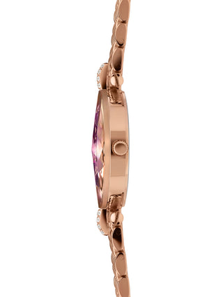 Angle shot of Jowissa J5.714.M Red Dial Rose Gold Stainless Steel Womens Watch on white background