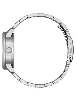 Angle shot of Citizen NJ0190-51A Silver Stainless Steel Unisex Watch on white background