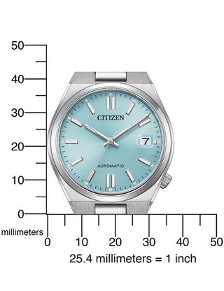Angle shot of Citizen NJ0200-50L Blue Dial Silver Stainless Steel Womens Watch on white background