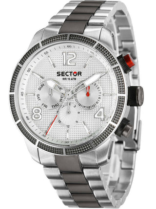 Front view of Sector R3253575006 Silver Stainless Steel Unisex Watch on white background