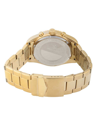 Angle shot of Maserati R8853100026 Blue Dial Gold Stainless Steel Unisex Watch on white background